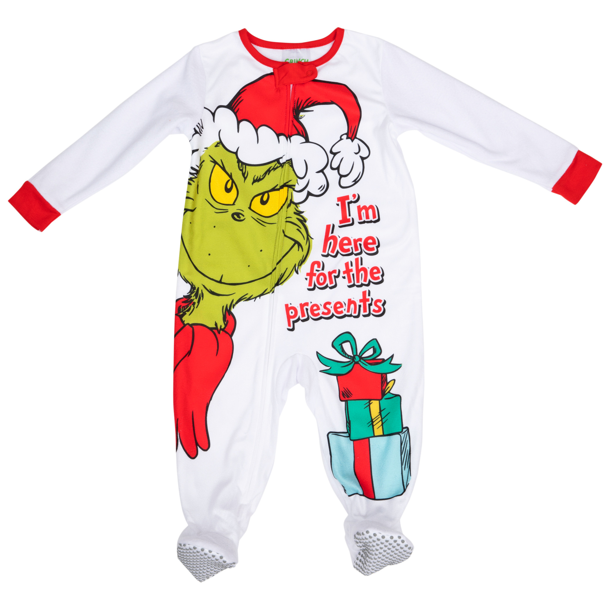 Dr. Seuss The Grinch I'm Here For The Presents Baby Bodysuit